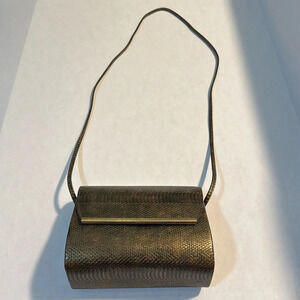 Andé Vintage Crossbody Bronze Faux Snake Print Handbag 8x6x4